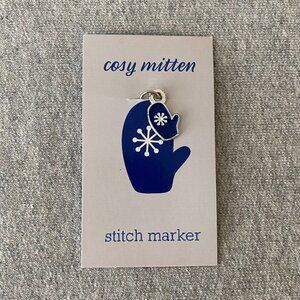 NWT Firefly Notes Blue Silver Cozy Mitten Stitch Marker